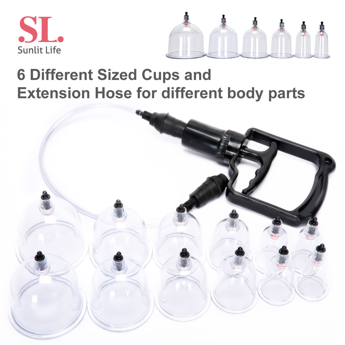 Cupping Therapy Set 12 Massage Cups for Back