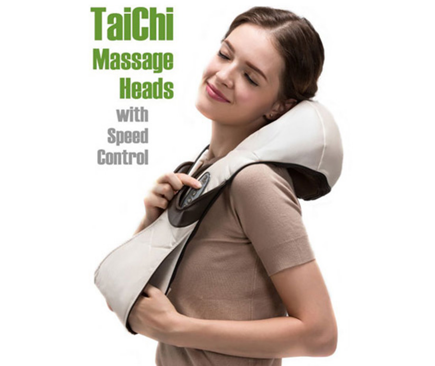 Shiatsu Neck Back Massager with Extra Long Straps and Velcro.